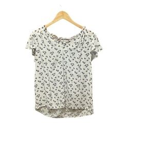 - Boden Ivory Floral Print Top
